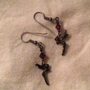 Silver fairy earrings